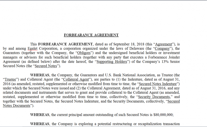 Forbearance Agreement. Робочий зразок №10 изображение 1