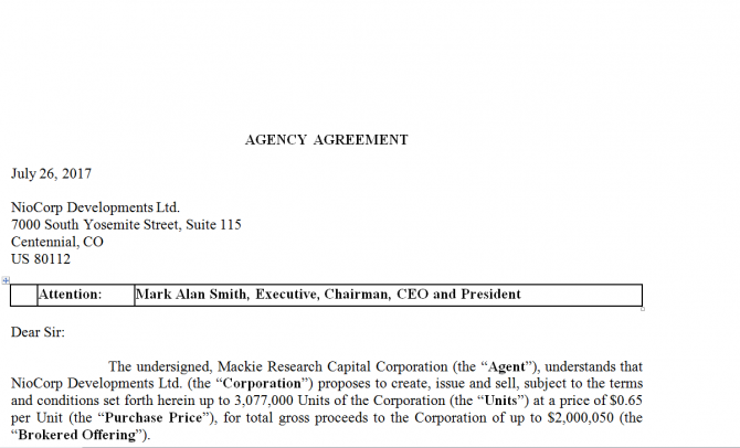 Agency agreement. Робочий зразок №12
