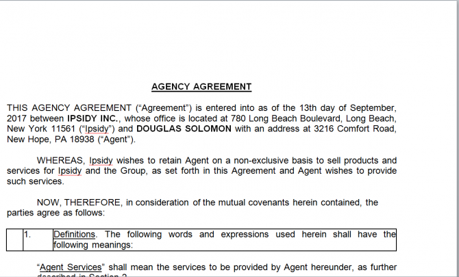 Agency agreement. Робочий зразок №16