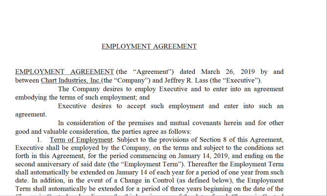 Employment Agreement. Робочий зразок №13 зображення 1