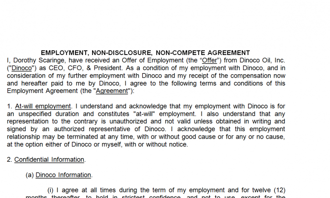 Non-Disclosure Agreement. Робочий зразок №21