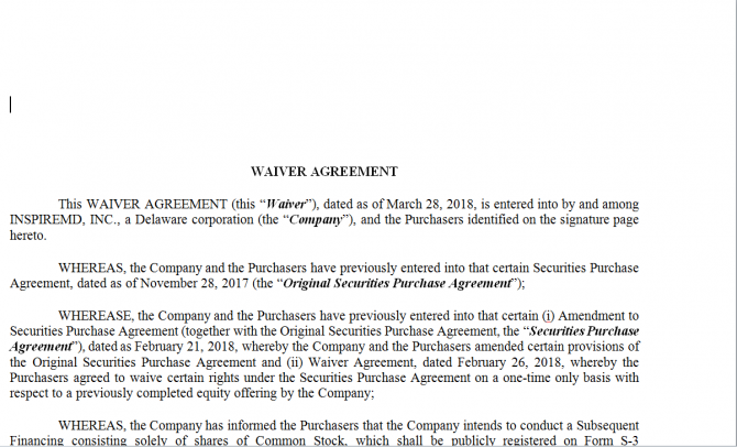 Waiver Agreement. Робочий зразок №1 изображение 1