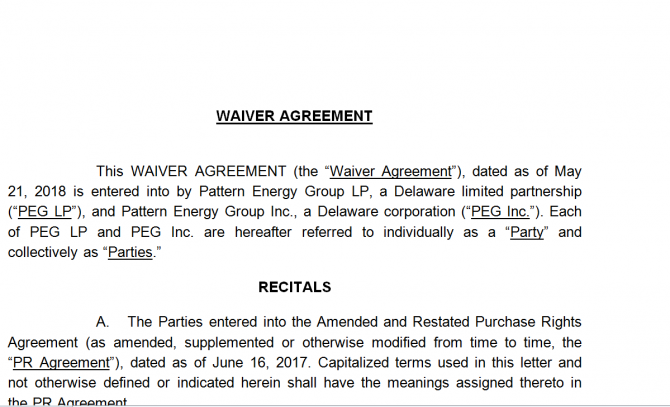 Waiver Agreement. Робочий зразок №13