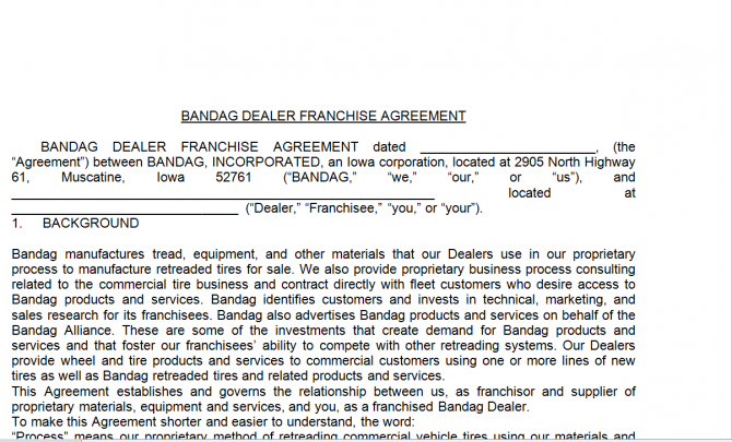 Franchise agreement. Робочий зразок №2 изображение 1