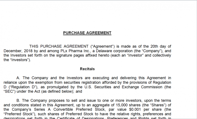 Purchase Agreement. Робочий зразок №2