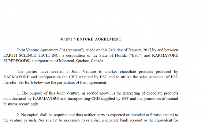 Joint Venture Agreement. Робочий зразок №11