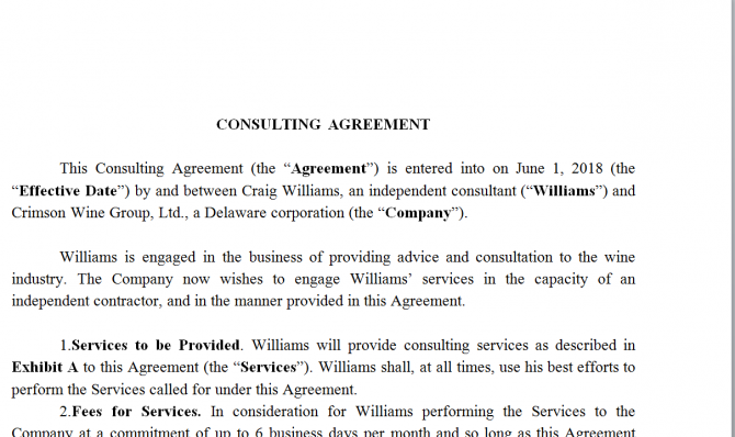 Consulting Agreement зразок 1 зображення 1