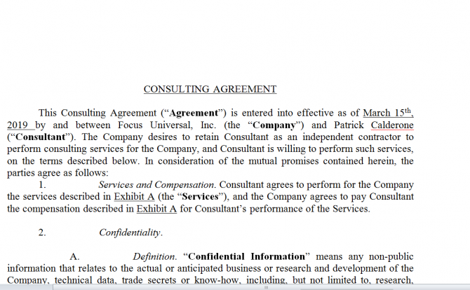 Consulting Agreement. Зразок 15