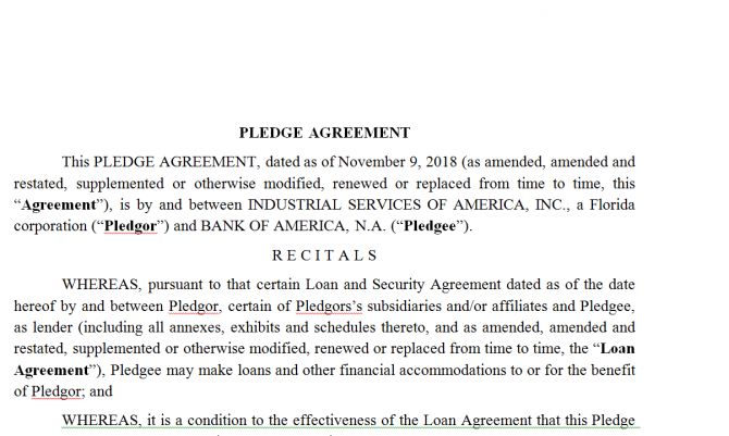 Pledge Agreement. Робочий зразок №4 зображення 1