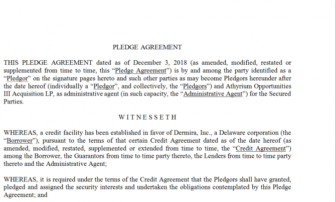 Pledge Agreement. Робочий зразок №12