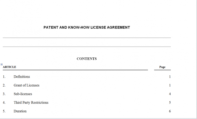 Licensing Agreement. Робочий зразок №10