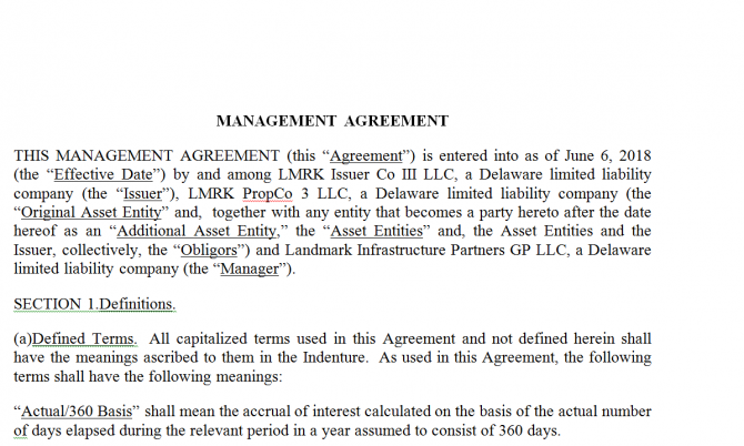 Management Agreement. Робочий зразок №8 изображение 1