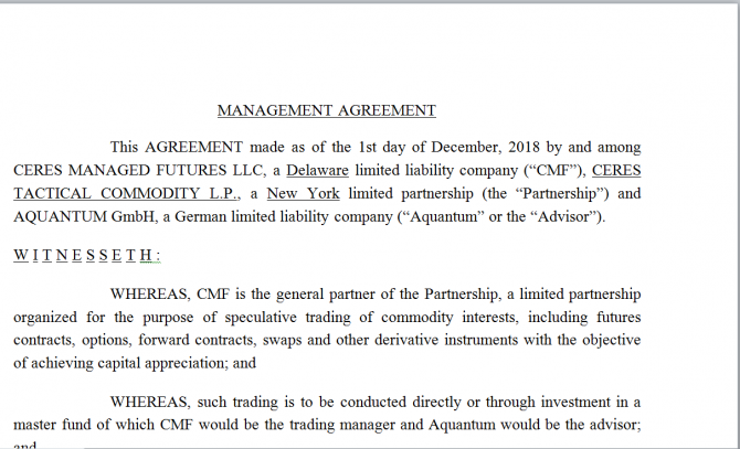 Management Agreement. Робочий зразок №16