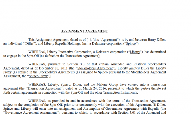 Assignment Agreement. Робочий зразок №20 изображение 1