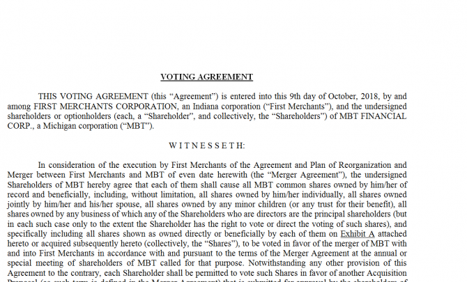 Voting Agreement. Робочий зразок №12