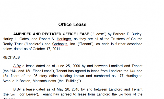 Office lease Agreement. Робочий зразок №10 изображение 1