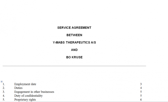 Service Agreement. Робочий зразок №10 зображення 1