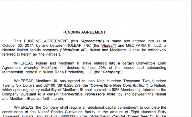 Funding agreement. Робочий зразок №7 изображение 1