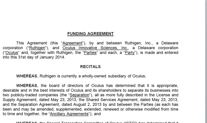 Funding agreement. Робочий зразок №13 изображение 1