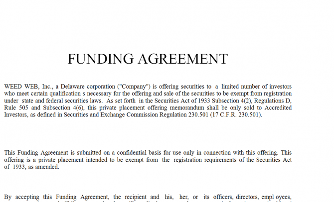 Funding agreement. Робочий зразок №19