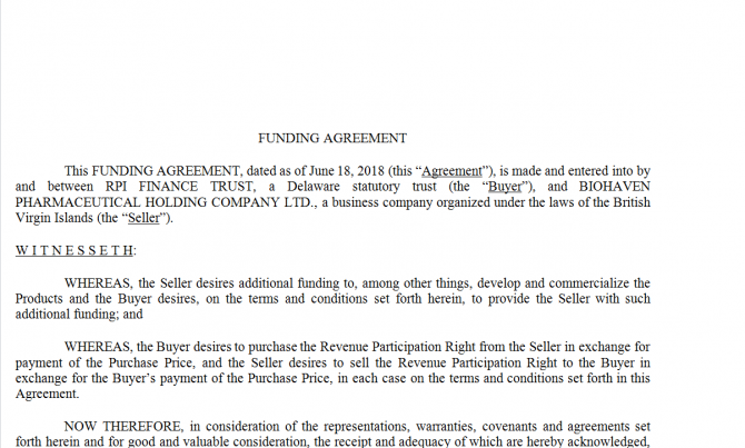 Funding agreement. Робочий зразок №24 зображення 1