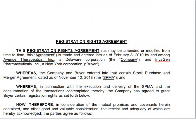 Registration Rights Agreement. Робочий зразок №3 изображение 1