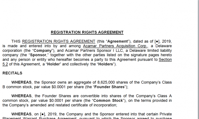 Registration Rights Agreement. Робочий зразок №20