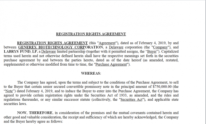 Registration Rights Agreement. Робочий зразок №22 изображение 1