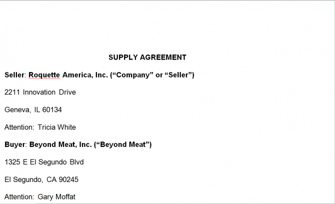 Supply Agreement. Робочий зразок №15