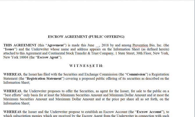 Escrow Agreement. Робочий зразок №4 изображение 1