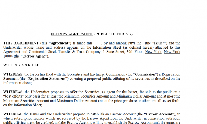 Escrow Agreement. Робочий зразок №16 изображение 1