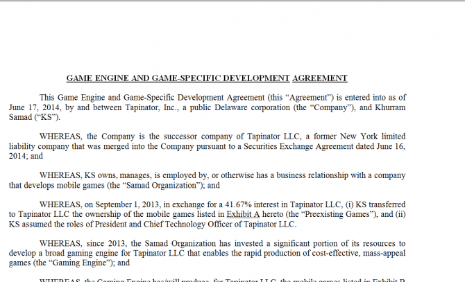 Development Agreement. Робочий зразок №17 изображение 1