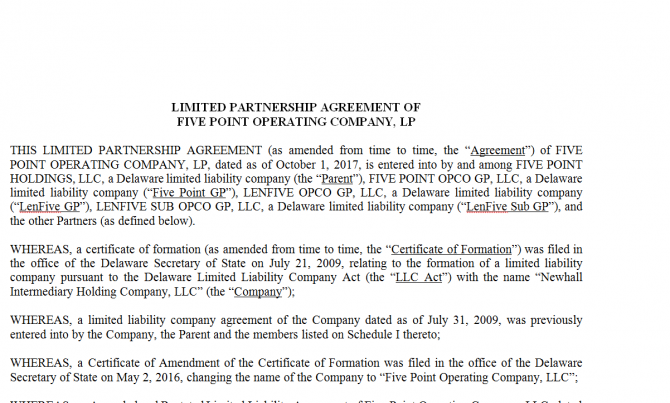 Limited Partnership Agreement. Робочий зразок №11