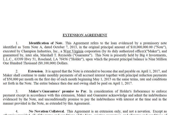 Extension Agreement. Робочий зразок №2 зображення 1