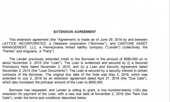 Extension Agreement. Робочий зразок №9 изображение 1
