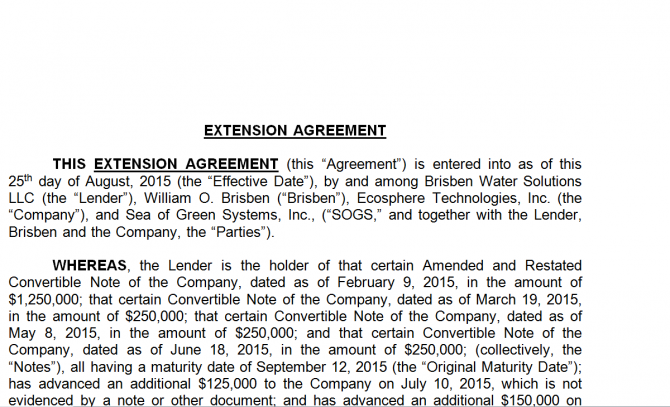 Extension Agreement. Робочий зразок №10 изображение 1