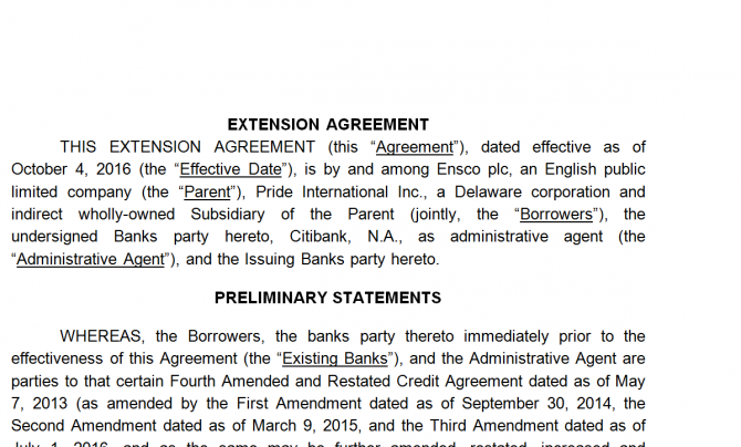 Extension Agreement. Робочий зразок №11 изображение 1