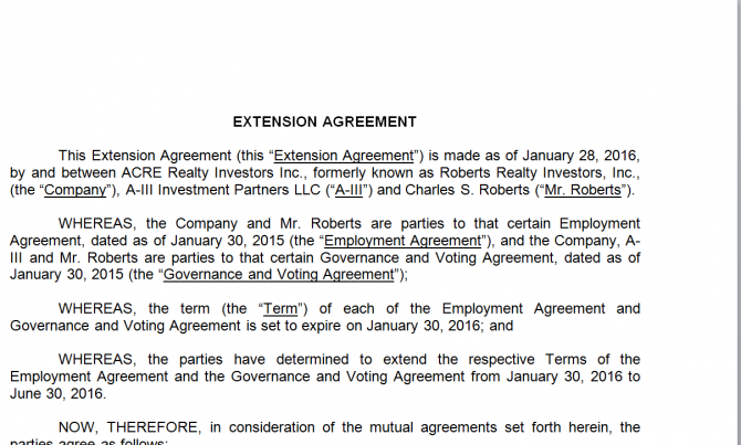 Extension Agreement. Робочий зразок №18