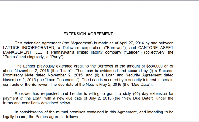 Extension Agreement. Робочий зразок №22