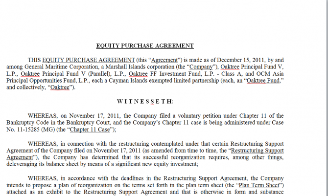 Equity Purchase Option Agreement. Робочий зразок №6
