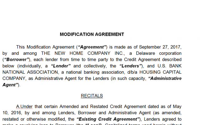 Modification Agreement. Робочий зразок №11