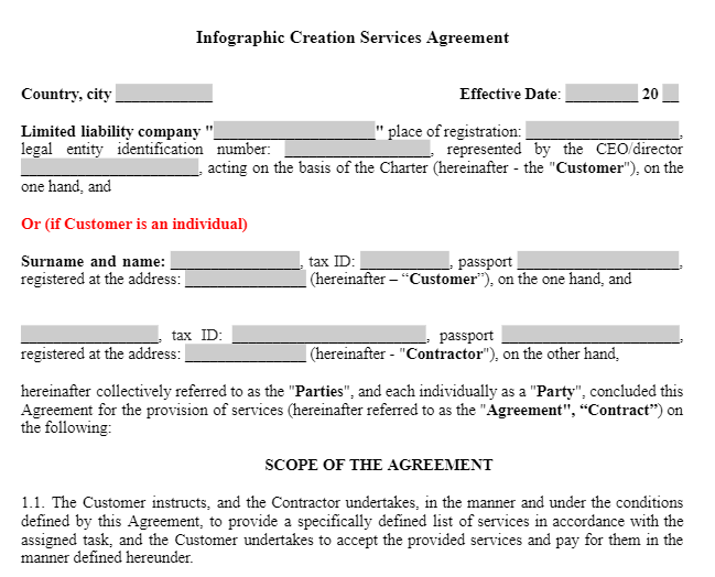 Infographic Creation Services Agreement зображення 1