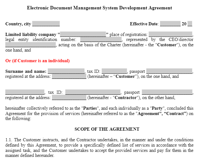 Electronic Document Management System Development Agreement зображення 1