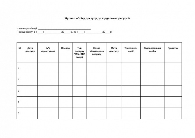 Журнал учета доступа к удаленным ресурсам изображение 1